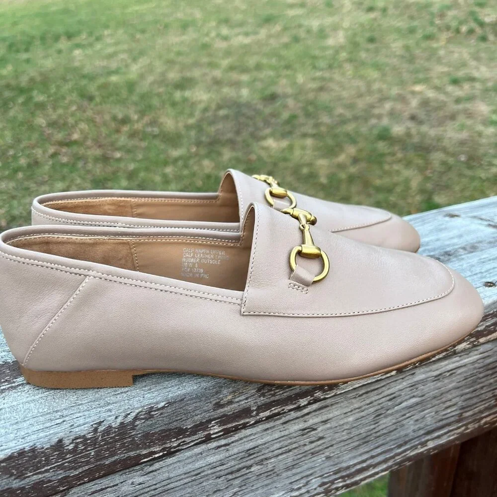 Quince Italian Leather Horsebit Tan Loafer size 8 New without box - Picture 6 of 8